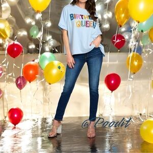 PEACH LOVE CALIFORNIA birthday queen oversized tee sz S M L